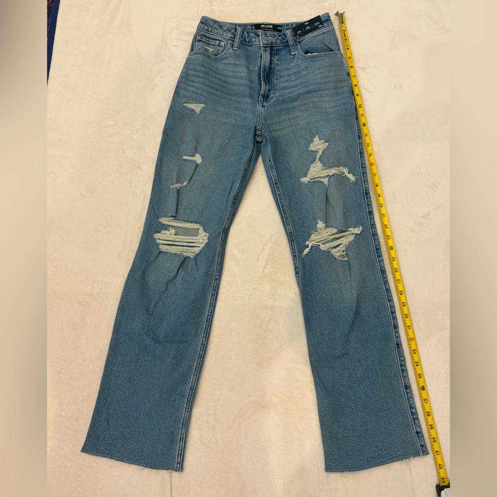 Hollister Women's Ultra High Rise Dad Jeans - Light Blue